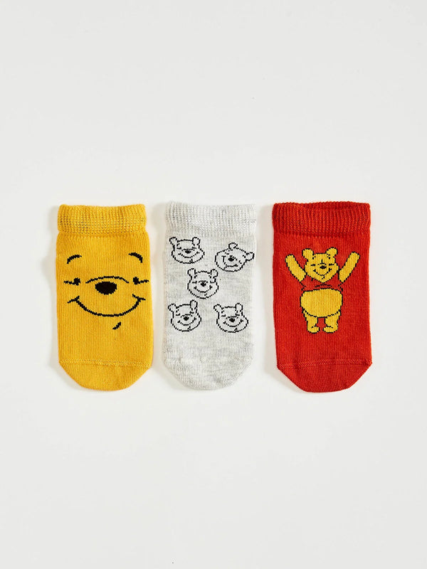 Winnie the pooh - Set van 3 paar kindersokken jongens  - Baby/kinder sokjes