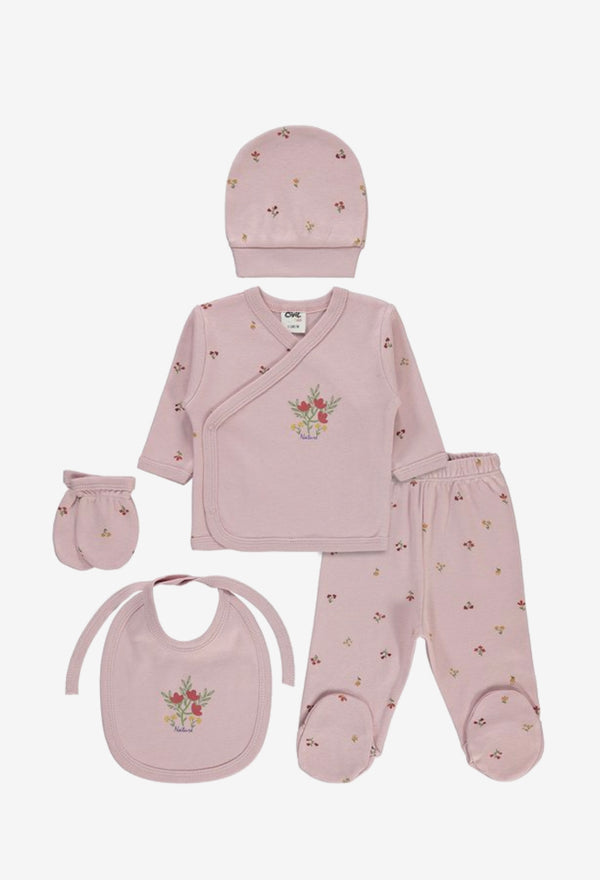 Nature - Baby 5-delige Newborn kleding set meisjes - Newborn set - Babykleding - Babyshower cadeau - Kraamcadeau