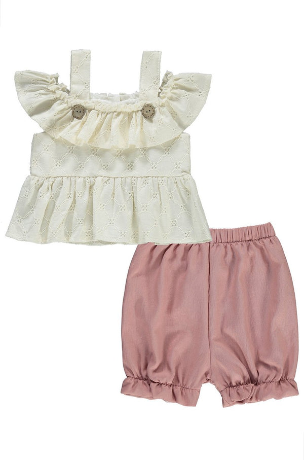 Mouwloze t-shirt & short meisjes - Tweedelige set