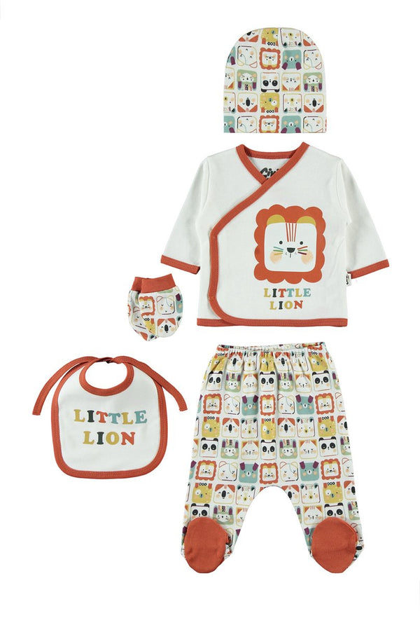 Little Lion 5-delige baby newborn kleding set jongens - Newborn kleding - Babykleding - Babyshower cadeau - Kraamcadeau