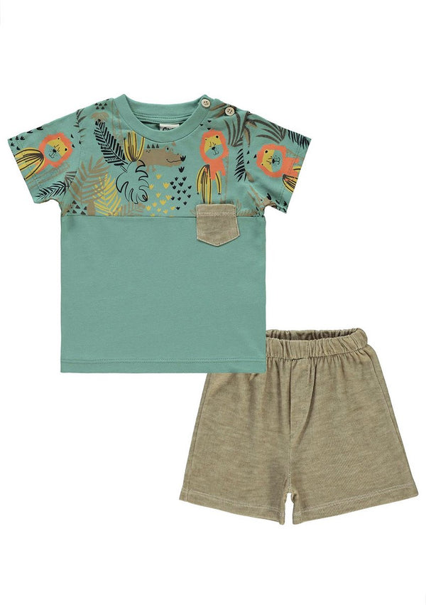 Jungle dieren t-shirt & short jongens