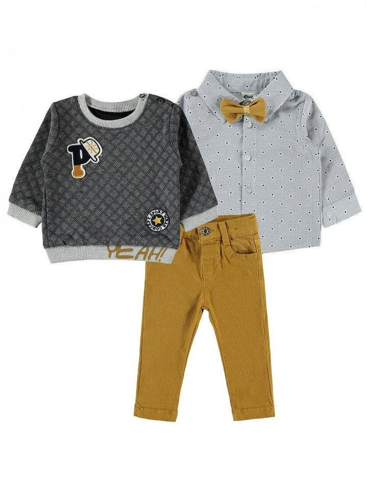 Overhemd, sweater & broek - Maminobaby