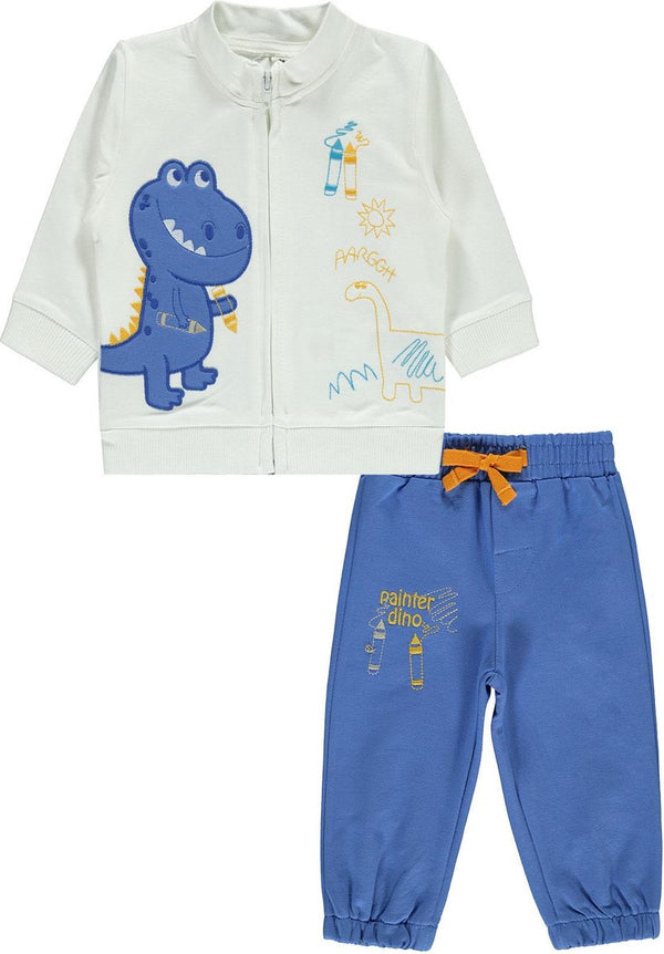 Tweedelige dino vest en broek set jongens - Babykleding - Dinosaurus