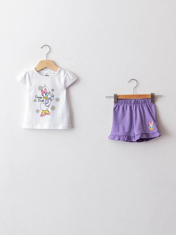 Daisy duck tweedelige set T-shirt en short meisjes