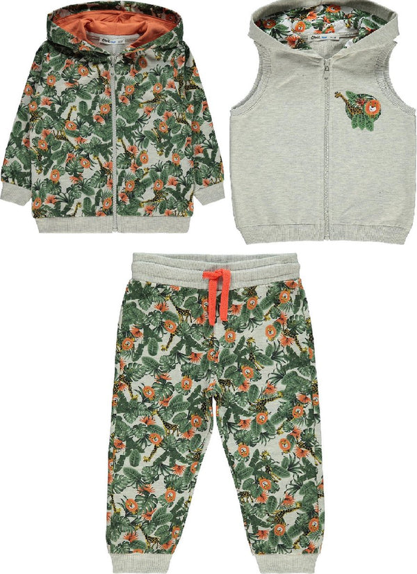 Jungle dieren 2 vesten & broek set