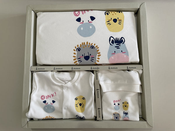 Krabwantjes cadeau - Dieren 10-delige baby newborn set jongens - Babykleding