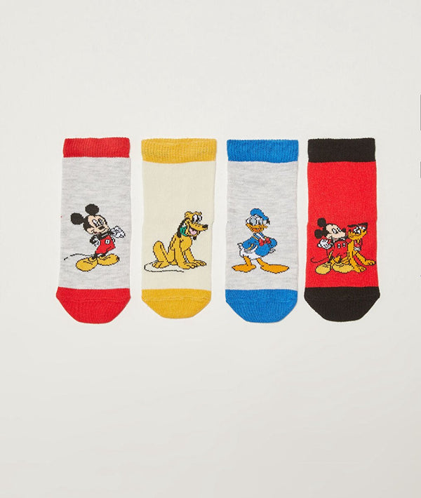 Set van 4 paar babysokken jongens - Baby/kinder sokjes - Mickey Mouse