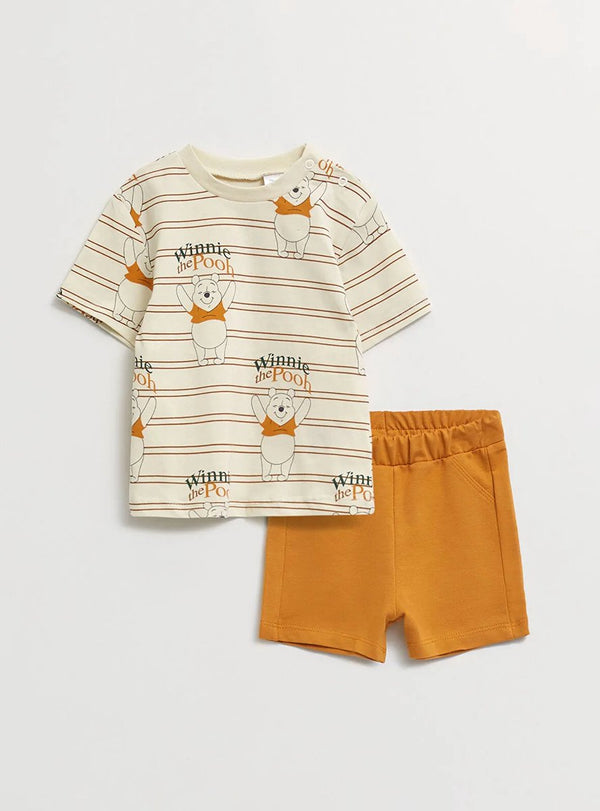 Winnie the pooh tweedelige set - T-shirt en short jongens - Babykleding