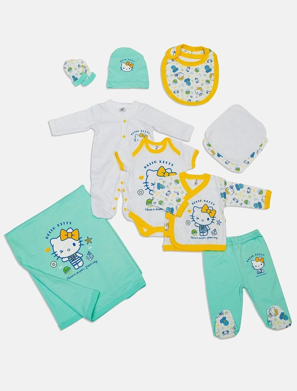 Monddoek cadeau - Hello Kitty 10-delige newborn set meisjes