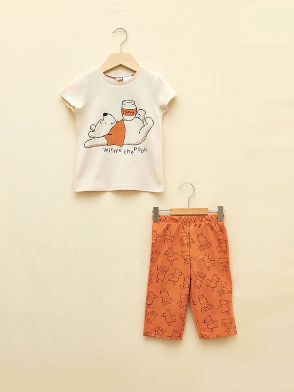 Winnie de pooh tweedelige t-shirt & short set jongens